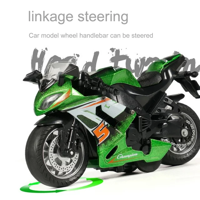 Cheers US Compatible for 1:14 Motorcycle Model, DieCast Model Motorcycle, Suspension and Free Roller, Toy Car, Motorcycle Collection, Gift
